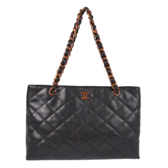 Chanel Black Calfskin Shoulder Tote Bag XX40154 - Picture 1 of 8